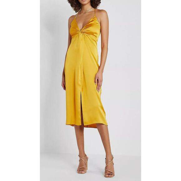 NWT Golden Yellow Slip Dress Womens S - Picture 1 of 10